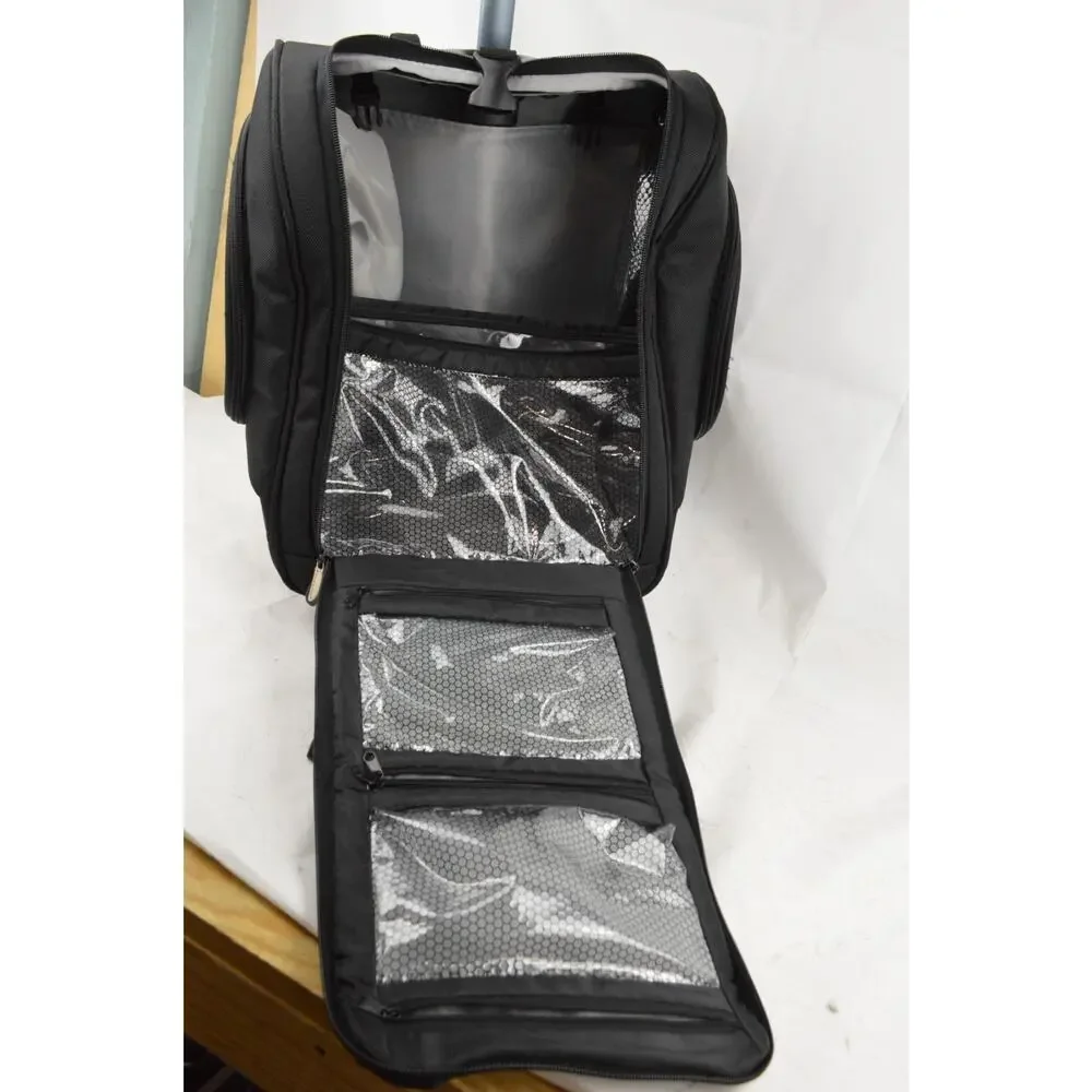 Travelon Wheeled Carry On Rolling Travel Bag Luggage Black Telescoping Handle